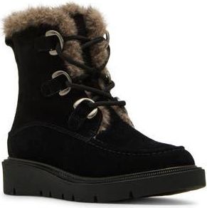 Blondo Monday Waterproof Lace-Up Boot in Black Suede at Nordstrom Rack, Size 7.5