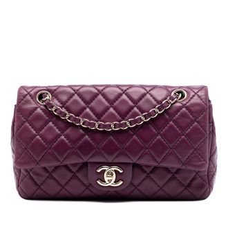 Chanel Tweedehands Medium Classic Lamsleer Dubbele Klep