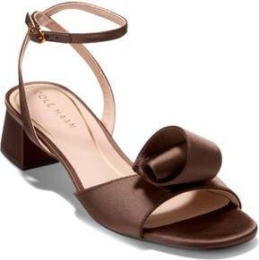 Cole Haan Fanya Florette Sandal in Chocolate Satin at Nordstrom Rack, Size 6.5