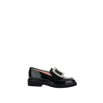 Roger Vivier Loafers, female, Black, Size: 6 1/2 US Viv Rangers Strass Buc Loafer 25 CO