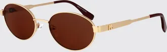 Karl Lagerfeld Occhiali da sole ovali in metallo con design di ispirazione vintage