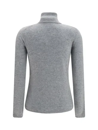 Allude Cashmere Turtleneck Sweater - Gray
