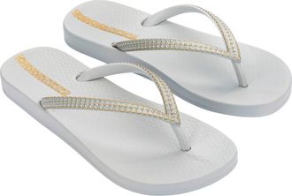 Ipanema Crystal Mesh Flip Flop in Grey/Gold at Nordstrom, Size 11