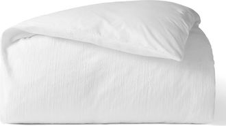 Coyuchi Toro Canyon Organic Cotton Duvet Cover in Alpine White at Nordstrom, Size King/california King