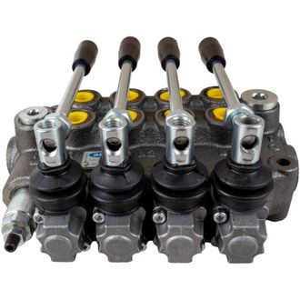 AMA Distributore oleodinamico Ama a 4 leve doppio effetto - 40L