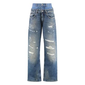 Dolce & Gabbana Vaqueros de pierna ancha con 5 bolsillos - Jeans - Mujer - Azul - S