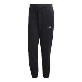 adidas Mens adidas Logo Printing Solid Color Loose Sports Pants/Trousers/Joggers Black HC6818