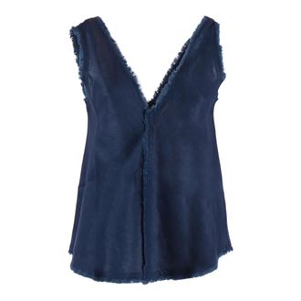 P.A.R.O.S.H. Blusa - female - P.A.R.O.S.H. - Sleeveless Tops - Blue - XS - Tops