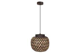 Reality Lampada Sospesa Boho Bamb&ugrave; &Oslash;30 E27 Nera Reality Elaine