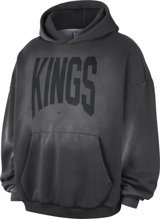 Nike Mens Sacramento Kings Standard Issue Therma-FIT Fleece Basketball Pullover Hoodie in Grey | II6306-099