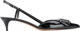Valentino VLogo Signature Slingback Pomp - Dames - Pumps - Zwart - 36 1/2 EU - Schoenen