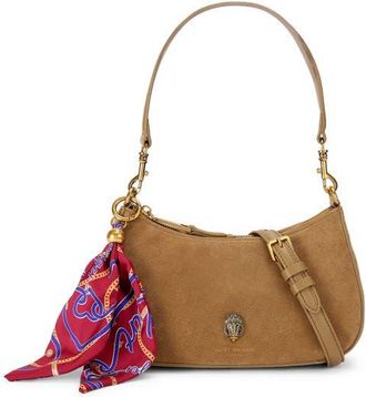 Kurt Geiger Sloane Suede Hobo Crossbody Bag in Tan at Nordstrom