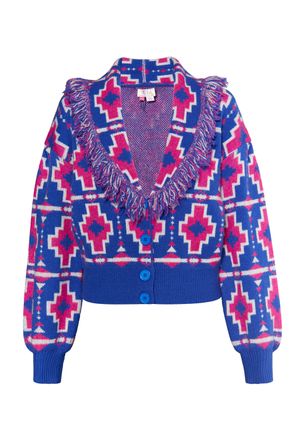 Izia Vest Dames BLAUW ROZE WIT