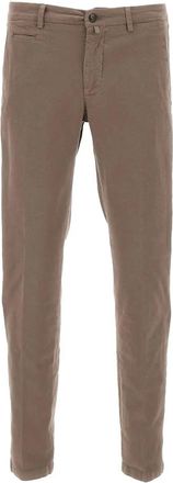 BRIGLIA 1949 Klassieke Bruine Chinos Slim Fit - Heren - Chinos - Bruin - S - Katoen - Broeken