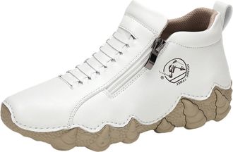 Generic Womens Platform Boots Fashion High Top Non Breathable Breathable Shoes Outdoor Hiking Walking Casual Sneakers High Boots for Women (White, 5.5)