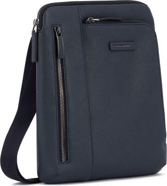 Piquadro Modus Mens Large Leather iPad Bag, Blue, blue, Taglia Unica