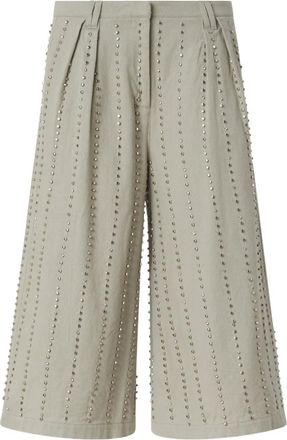 Pinko Pantaloni crop con decorazione - Grigio