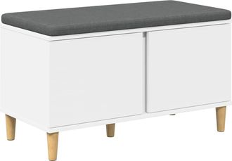 vidaXL Banco De Entrada 80 X 38 X 46 Cm Madera Ingenierizada Y Tela Vidaxl