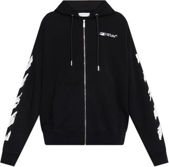 Off-white Sweatshirts & Hoodies - Heren - Vesten met rits - Zwart - M - Katoen - Hoodies & sweatvesten