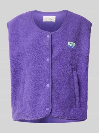 American Vintage American Vintage Relaxed Fit Weste mit Logo-Patch Modell Hoktown in Violett, Gr&ouml;&szlig;e XS/S