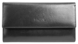 Bagan Geldb&ouml;rse BAGAN, Damen, schwarz, Leder, gl&auml;nzend, Kleinlederwaren Geldb&ouml;rse, echt Leder