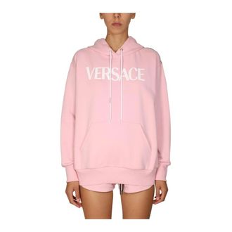 Versace Dames, Sweatshirts & Hoodies, Roze, Maat: XS Katoen