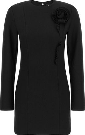 Rotate flower mesh dress