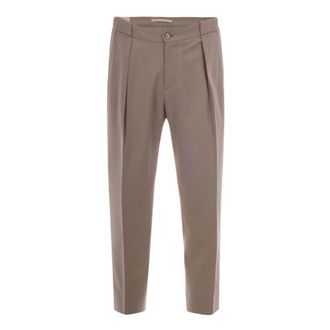 BRIGLIA 1949 Heren, Broeken, Beige, Maat: XL Katoen