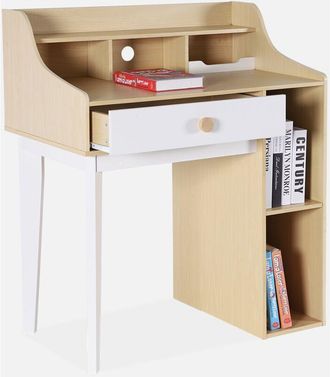 Sweeek Scrivania per bambini con cassetto e ripiani