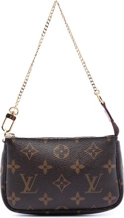 Louis Vuitton Pre-owned Womens Monogram Mini Pochette Accessoires - Brown Textile - One Size