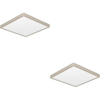 Loops 2 PACK Sleek Satin Nickel Square Ceiling Light for Indoor Space in Metallics