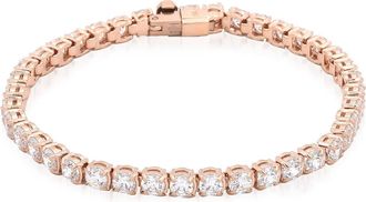 Swarovski Rose Gold-Tone Matrix Tennis Bracelet, Size S