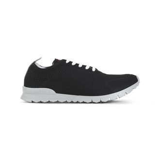 Kiton Black Lightweight Knit Sneakers
