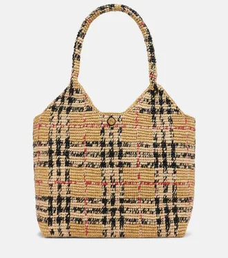 Burberry Shopper Burberry Check Large in rafia