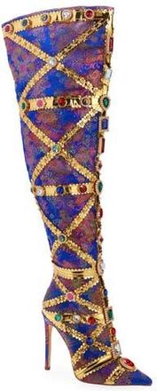 Azalea Wang Berkley Knee High Boot in Blue at Nordstrom Rack, Size 6