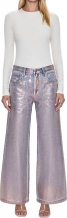 Pistola Denim Jadyn Low Slung Palazzo Pant In Lavender Pink Hue