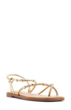 Aldo Loucinda Ankle Strap Sandal in Champagne at Nordstrom, Size 8.5