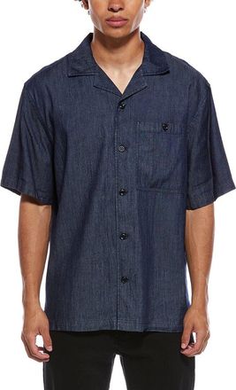 Karl Lagerfeld Karl Lagerfeld Chambray Camp Collar Shirt