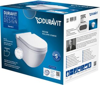 Duravit Duravit - Inodoro De Pared Starck 3 Set, Incl. Asiento De Inodoro