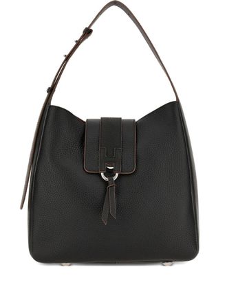 Hogan Womens Trend Black Hobo Bag