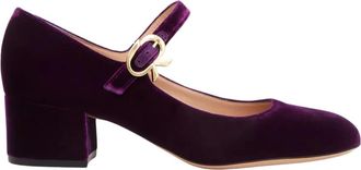 Gianvito Rossi Pumps, female, Purple, Size: 9 1/2 US Velvet Mary Ribbon pumps dark purple
