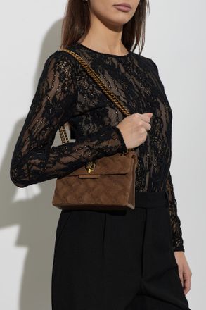 Kurt Geiger Leather Mini Kensington Shoulder Bag, Womens, Brown
