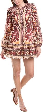 Farm Rio Toucans Scarf Cream Mini Dress