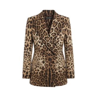 Dolce & Gabbana Double-Breasted Blazer - female - Dolce & Gabbana - Blazers - Multicolor - M - Jackets