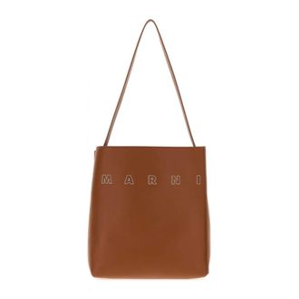 Marni Dames, Tassen, Bruin, Maat: ONE Size Leer