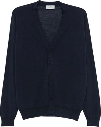 John Smedley Heren, Truien, Blauw, Maat: 2XL Wol