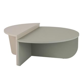 Calicosy Lote de 2 mesas bajas - L90 cm - Verde