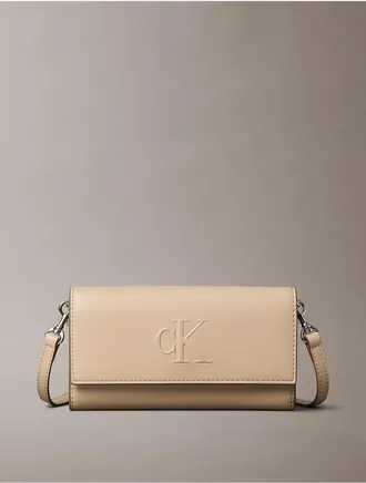 Calvin Klein Womens Sculpted Impression Mini Wallet Bag - Neutral