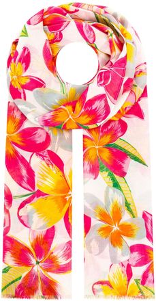 Zwillingsherz Schal ZWILLINGSHERZ Floral, Damen, fuchsia, Web, Kunstfaser, Modet&uuml;cher Schal, Blumenmuster, leichter Stoff
