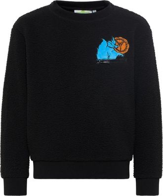 Carlo Colucci Teddyshirt - male - Carlo Colucci - Kids Sweatshirts - Black - 11 Y - Kids